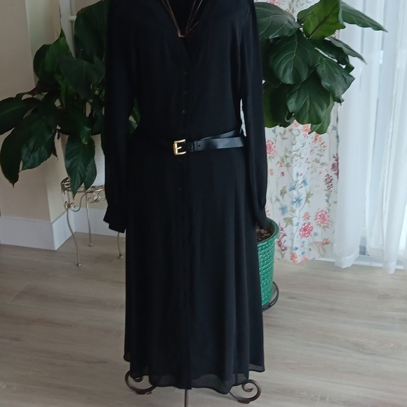 COPY - BNWT Black Michael Kors Button up dress size L - Picture 2 of 4